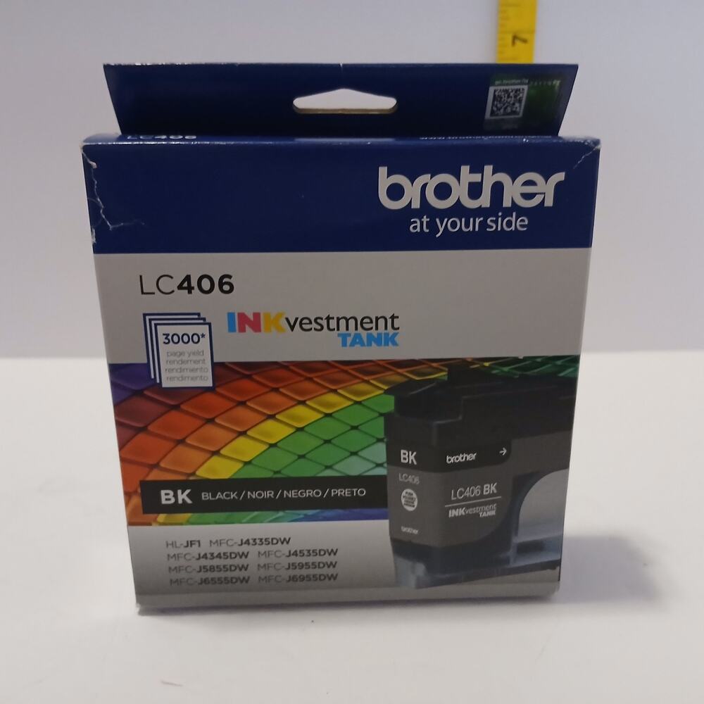 Brother LC406BK INKvestment Tank Genuine Original Black Ink Cartridge 3000 Page